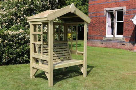 Cottage Arbour-Style Wooden Garden Bench Seat with Trellis